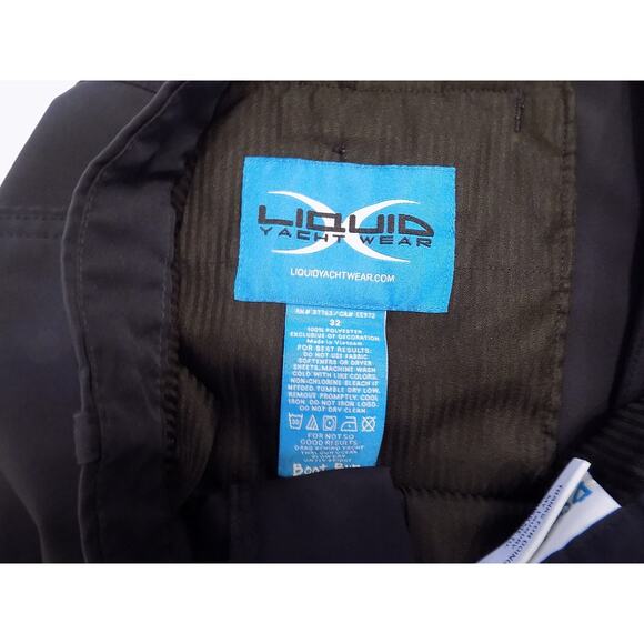 Liquid Yacht Wear Boat Bum bermuda golf shorts navy blue uniform shorts size 32 - Picture 7 of 9